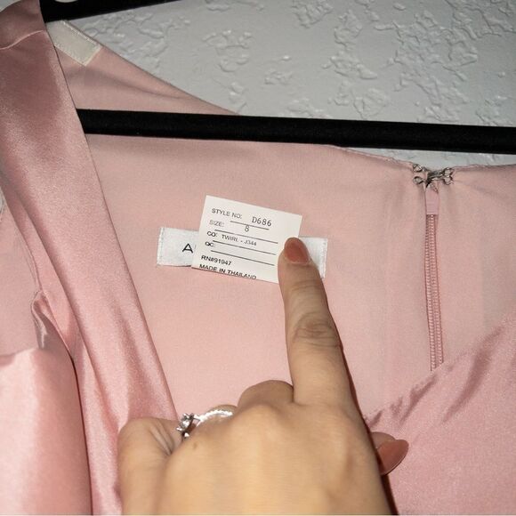 NWT Alfred Sung Twirl‎ Pink Off The Shoulder Cocktail Dress Size 8 - Picture 5 of 9